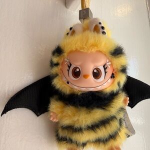 Customized Pin for Love Labubu. Cute Bumblebee Plush Keychain